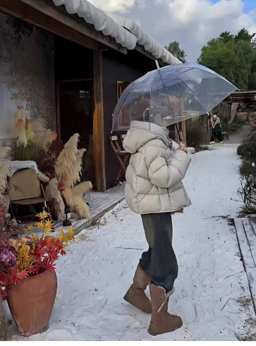 フード付きボリュームダウンジャケット(4colors)