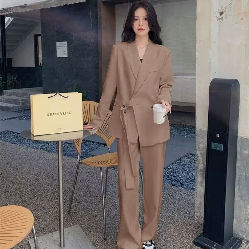 ショールカラーベルトデザインジャケット(4colors)