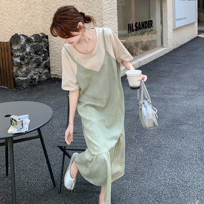 レイヤード風ワンピース