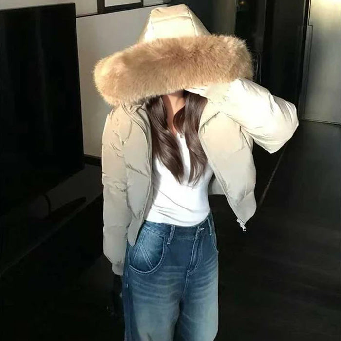 ファーフード付きダウンジャケット(2colors)