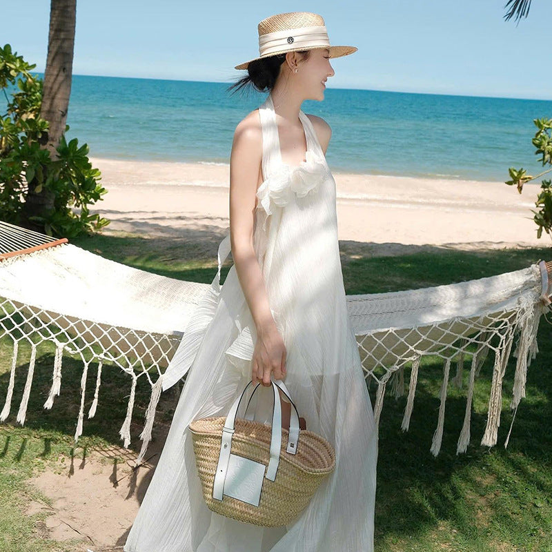 アシンメトリーホルターネックワンピース(3colors)