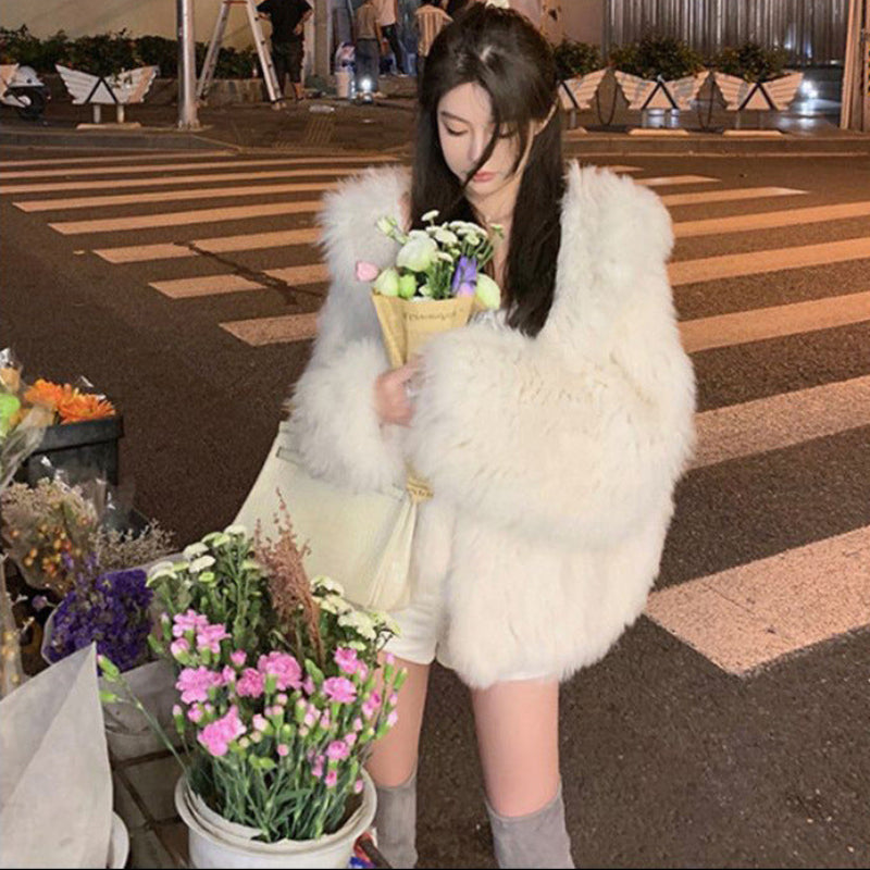 ボリュームエコファーフード付コート(6colors)