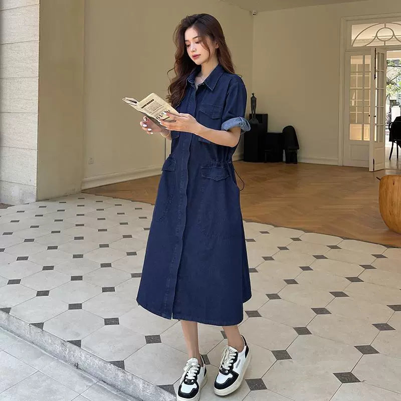 ワークデザインデニムワンピース