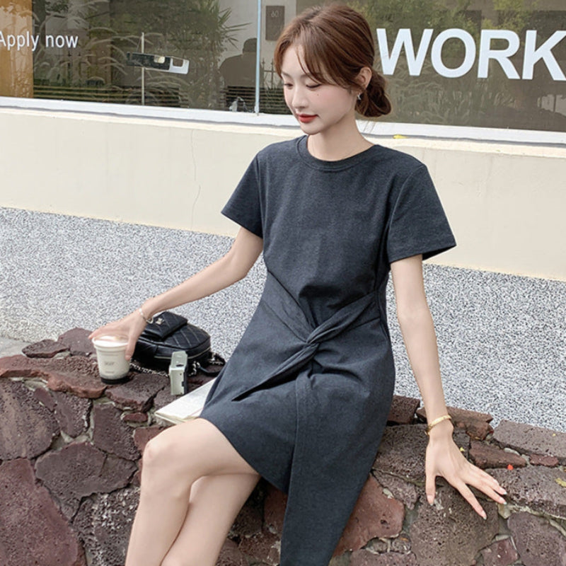 ツイストデザインＴシャツワンピース