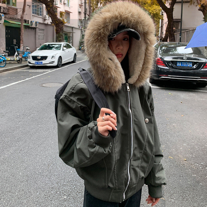 裏ボア付きフードファーブルゾン(2colors)