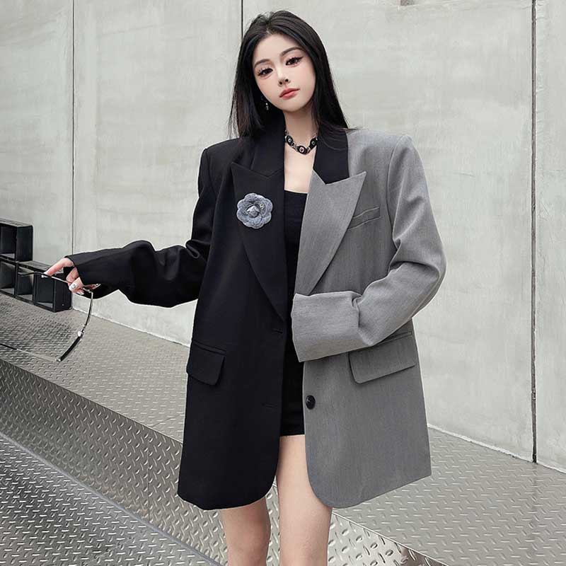 バイカラーオーバーサイズジャケット