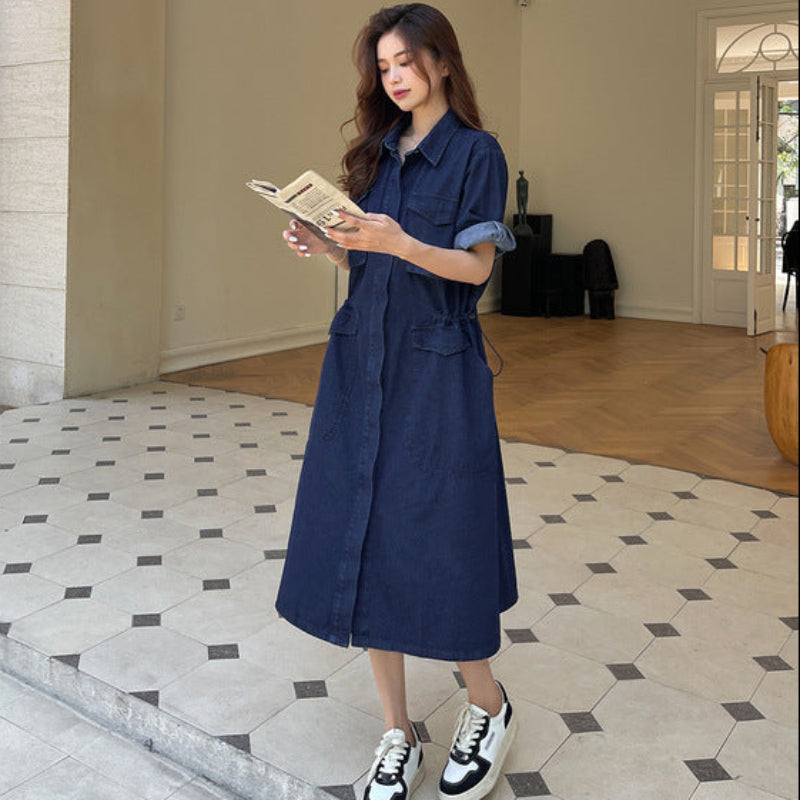 ワークデザインデニムワンピース