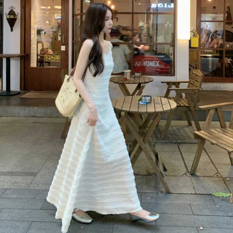 フリンジボーダーキャミワンピース(2colors)