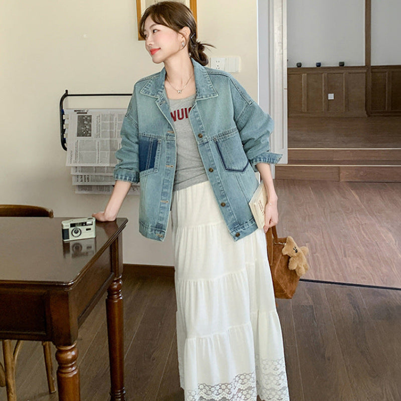 ポケットデザインデニムジャケット