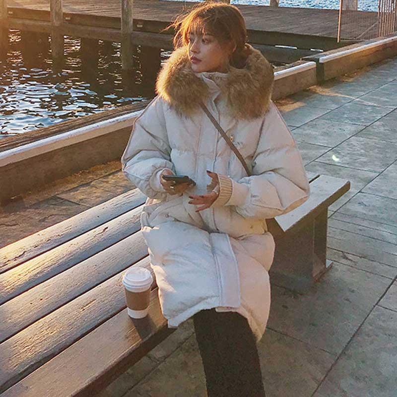 ファー付きフードロングダウンジャケット(2colors)