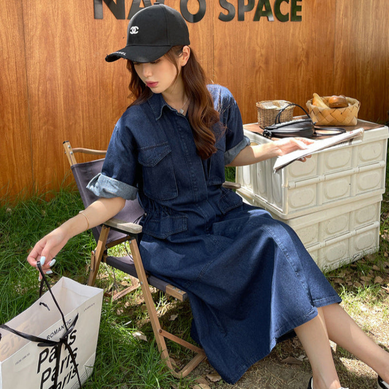 ワークデザインデニムワンピース