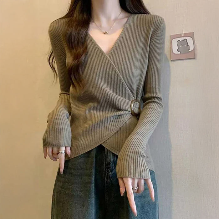 カシュクールリブニット(3colors)