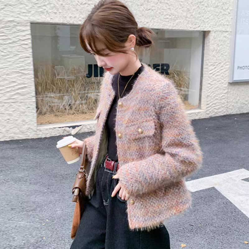 シャギーミックスツイードジャケット(2colors)