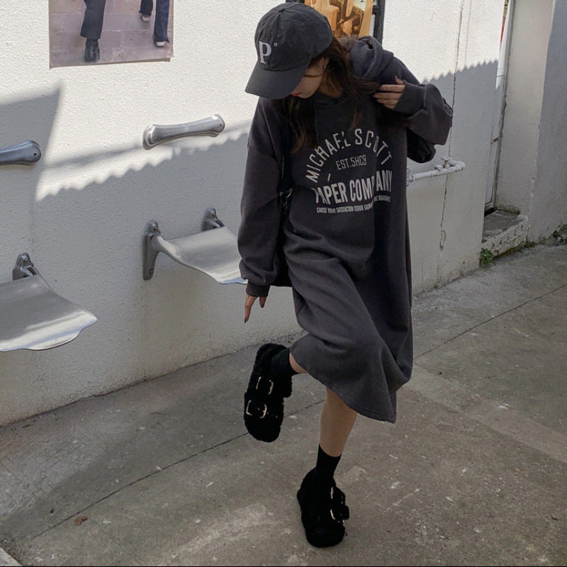 ビッグロゴパーカーワンピース(3colors)