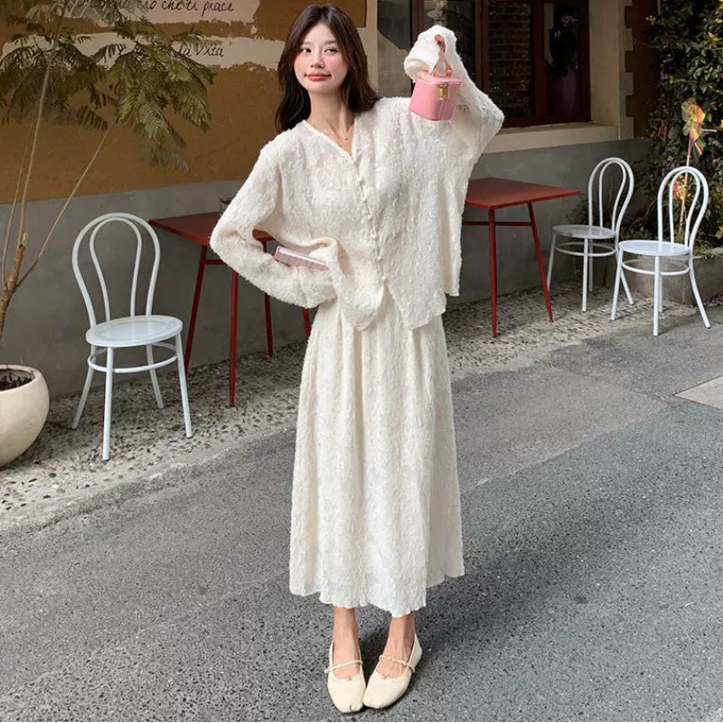 シフォンブラウス×スカートスーツ (2colors)