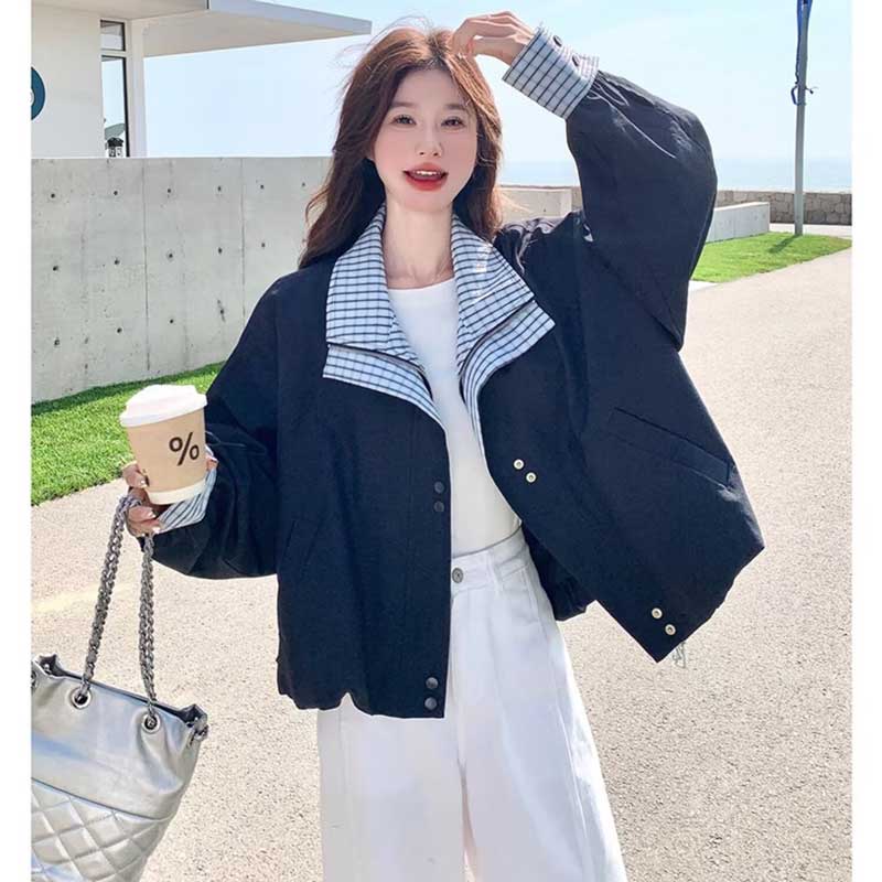 ダブルカラードルマンジャケット