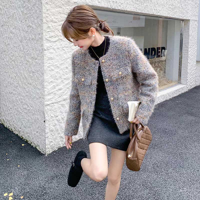 シャギーミックスツイードジャケット(2colors)