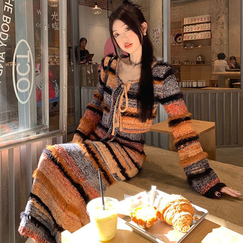 ミックスボーダーボレロ×ワンピースセット