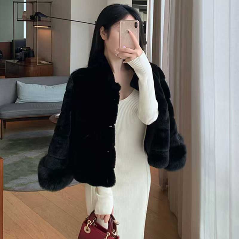 ファーショートケープコート(2colors)