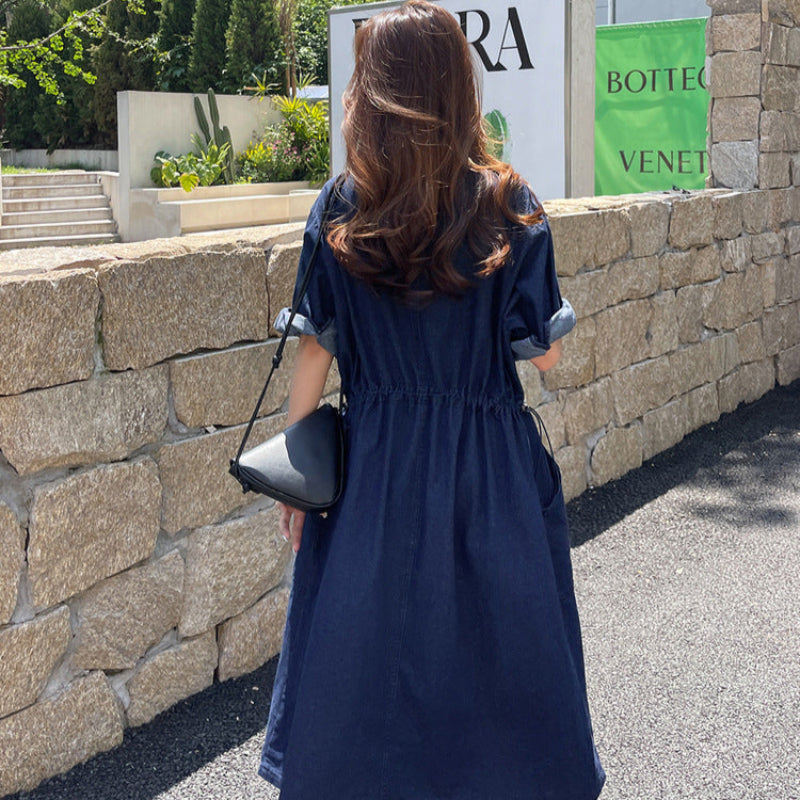 ワークデザインデニムワンピース