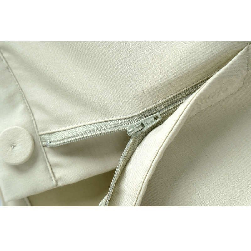 胸ポケット付き開襟ブラウス×テーパードパンツ(2colors)