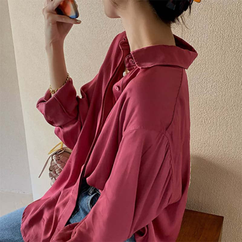 オータムカラールーズシャツ(3colors)