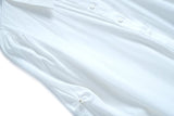 チルデンニットサイドスリットベスト×袖コンシャスホワイトシャツ
