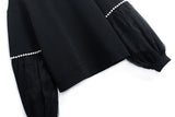 袖コンシャススウェットトップス×ベルト付きチェックパンツ【上下別売り可】