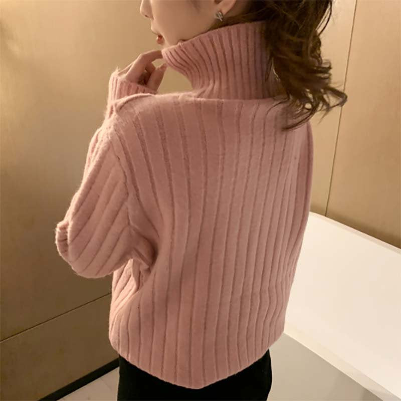 スクエアポイントハイネックセーター(5colors)