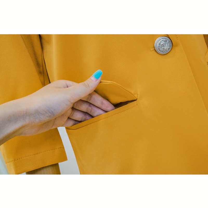 ロングテーラードジャケット×マルチプリントキャミワンピース(3colors)