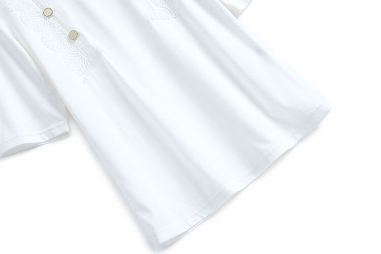 レースドッキングTシャツ×ベルト付きジオメトリックプリントマキシスカート【上下別売り可】<br>