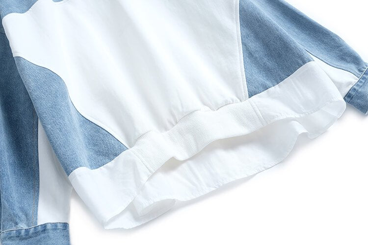 デニムパネルデザインシャツ×ハートモチーフデニムパンツ【上下別売り可】