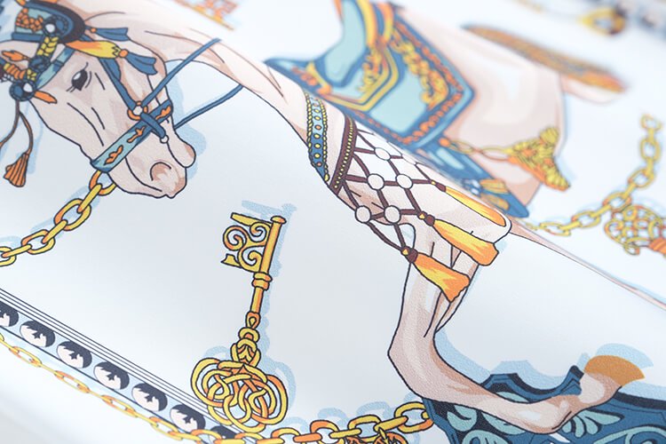スカーフ風プリントTシャツ×チュールスカートコンビネーションデニムショートパンツ【上下別売り可】
