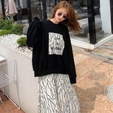 バックスリットプリントスウェット×モダンプリントキャミワンピース(2colors)