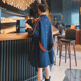 ライン入りバックシャントレンチコート