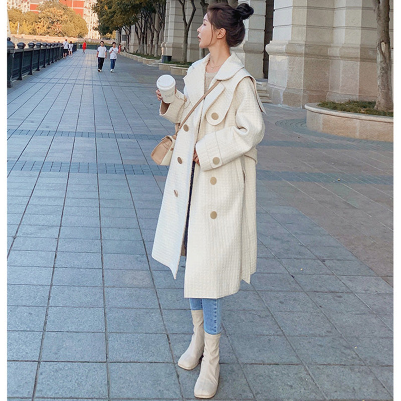 セーラーカラーコンビロングトレンチコート