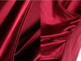 サテン風カシュクールプルオーバー(2colors)×ウエストコンシャスラップスカート【上下別売り可】