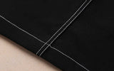 ボトルネックトップス×ステッチ入りサロペットタイトワンピース(2colors)