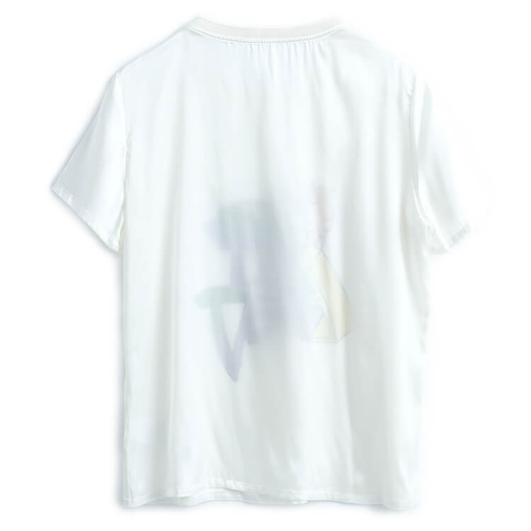 イラストプリントTシャツ×パッチワーク裾フリルデニムスカート【上下別売り可】