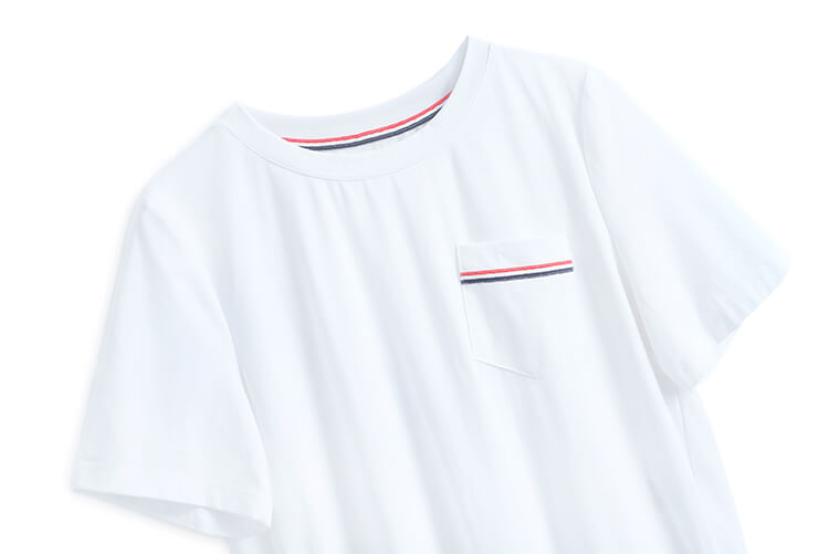 ライン入り胸ポケットTシャツ×プリーツヘムミニスカート【上下別売り可】