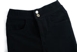 ロゴメタル付きペプラムロングシャツ×ストレッチスキニーパンツ【上下別売り可】