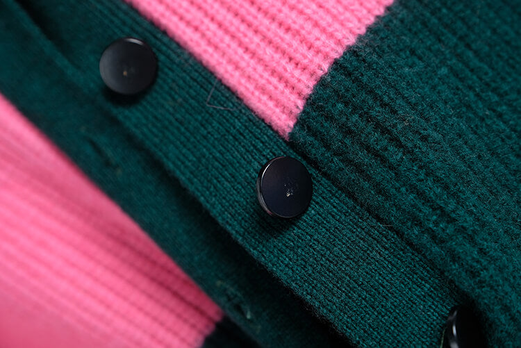 ボーダーオーバーポロニット×裾切替えデニムパンツ【上下別売り可】