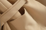 ベルト付き半端袖テーラードジャケット×チュールフレアスカート