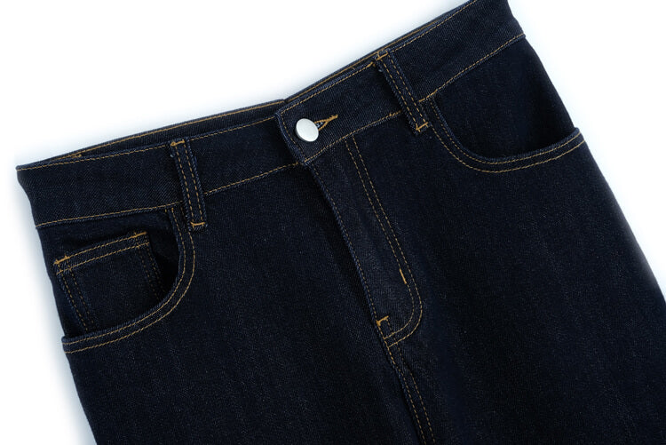 ハーフハートバイカラーカーディガン×バイカラーヘムデニムパンツ【上下別売り可】