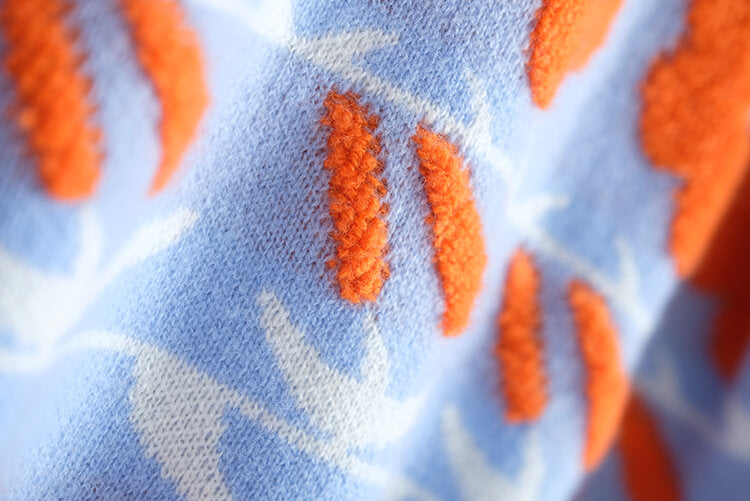 花柄ゆるニット×スリット入りニットロングスカート【上下別売り可】