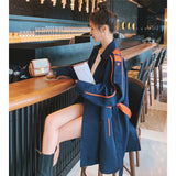 ライン入りバックシャントレンチコート