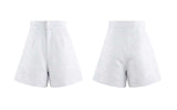 スキッパーシャツコンビチャイナブラウス×ハイウエストショートパンツ【上下別売り可】