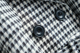 ジオメトリックプリントノースリーブトレンチコート×シャツワンピース(2colors)