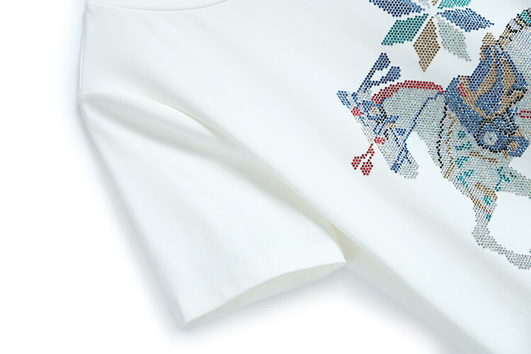 ラインストーンデザインTシャツワンピース(2colors)