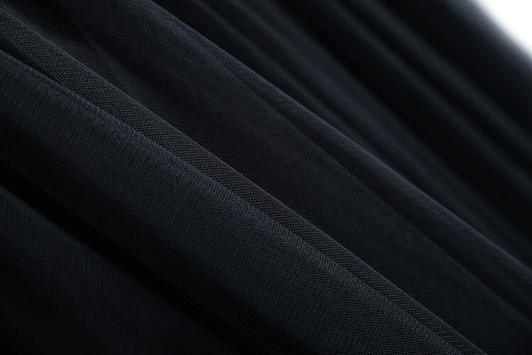 リボン付きニットカーディガン×チュールロングスカート(2colors)